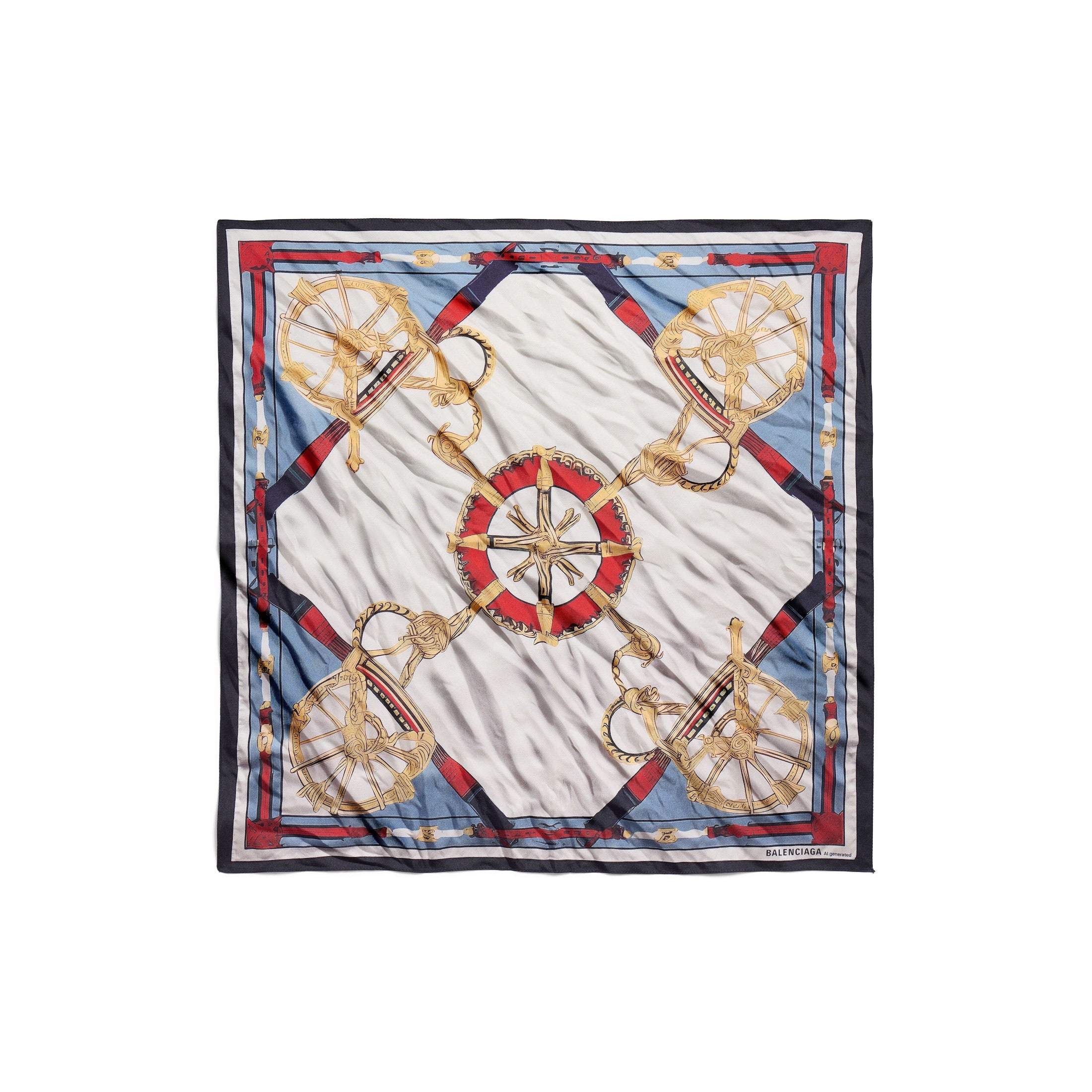Women's Ai Scarf in Beige/light Blue