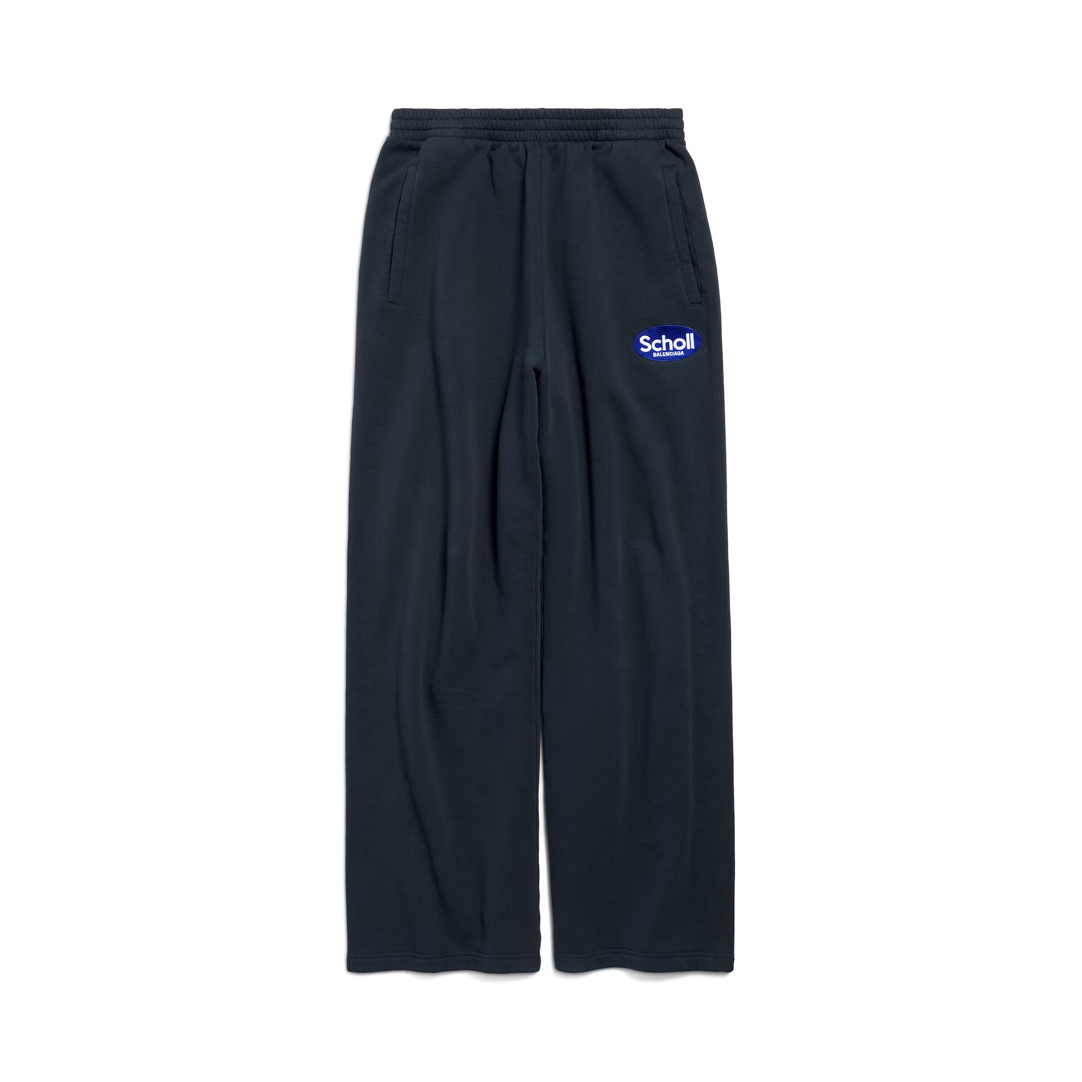 Baggy Sweatpants in Black Faded