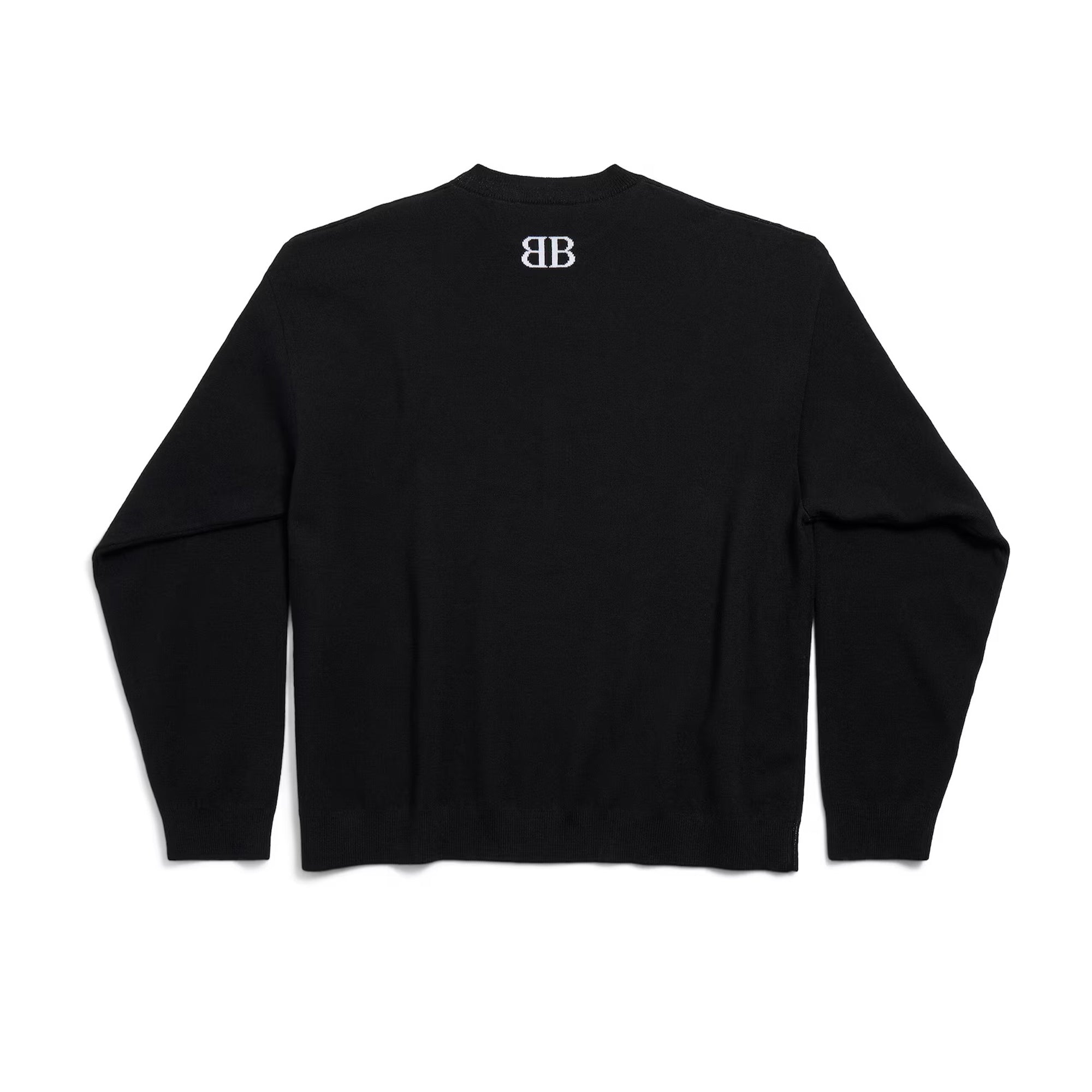 Crewneck Sweater in Black/white