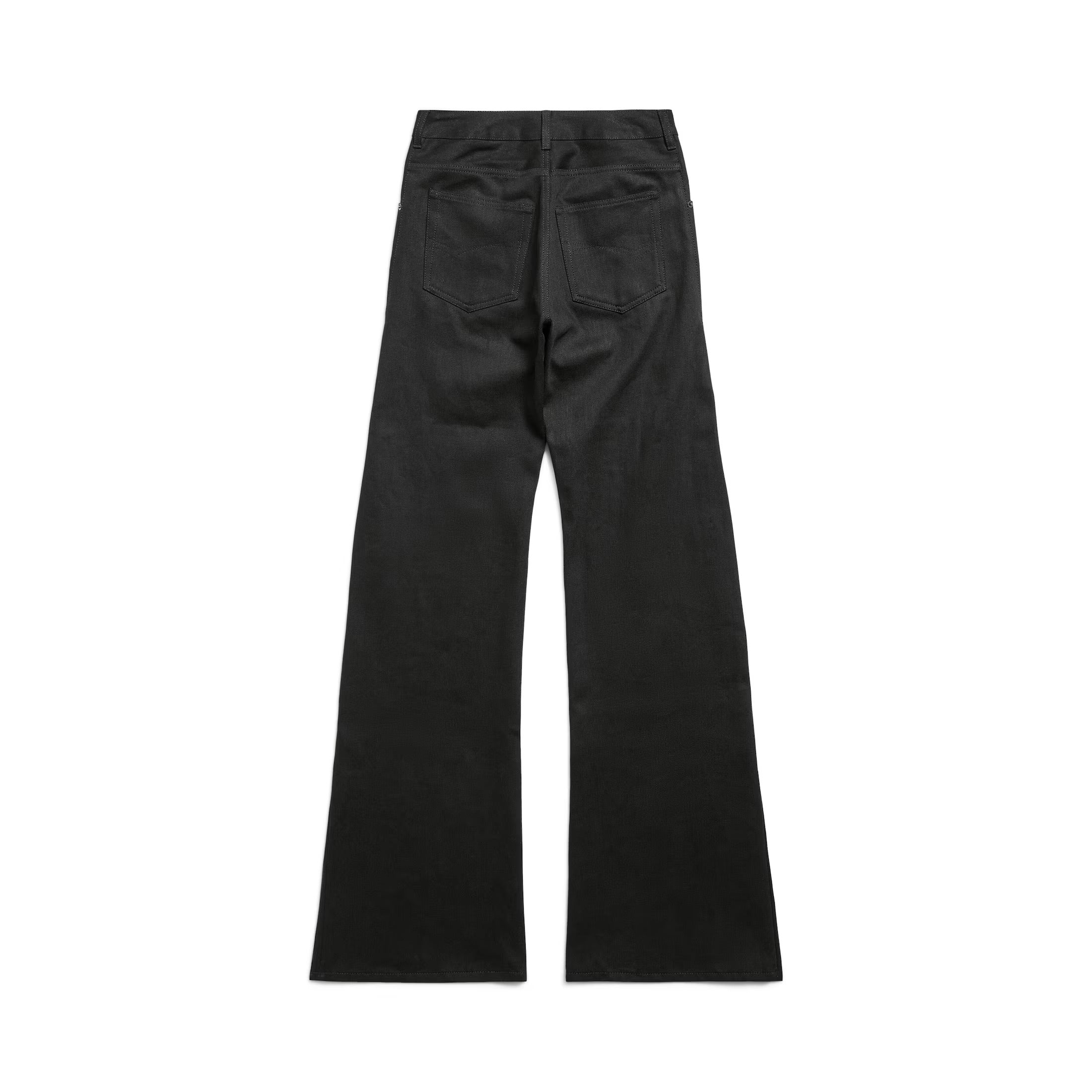 Curved Waist Pants in Black 