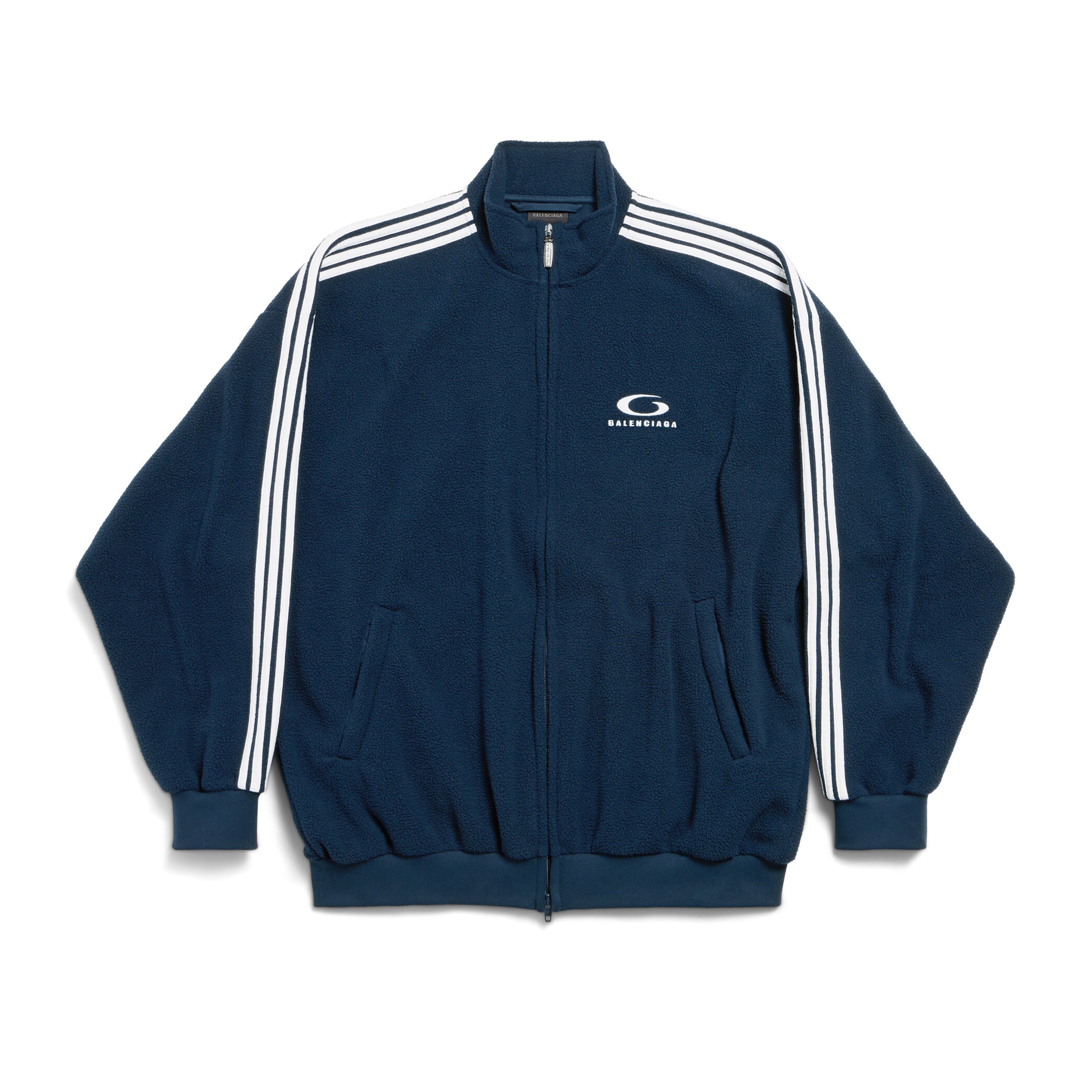 Loop Sports Icon Zip-up Jacket in Navy/White