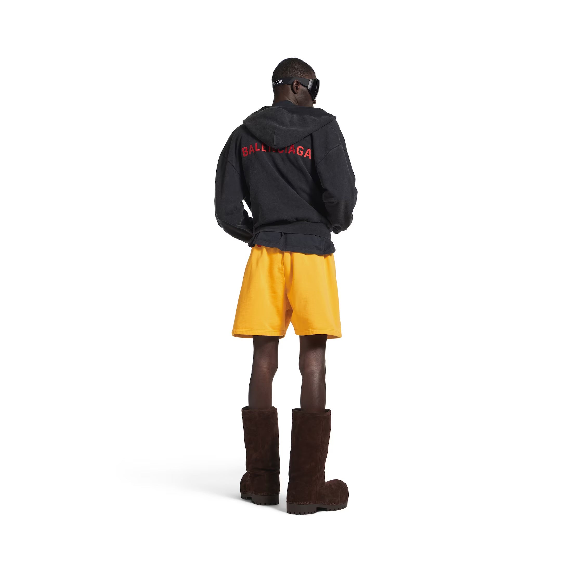 Men's Basketball Sweat Shorts in Deep Purple/yellow