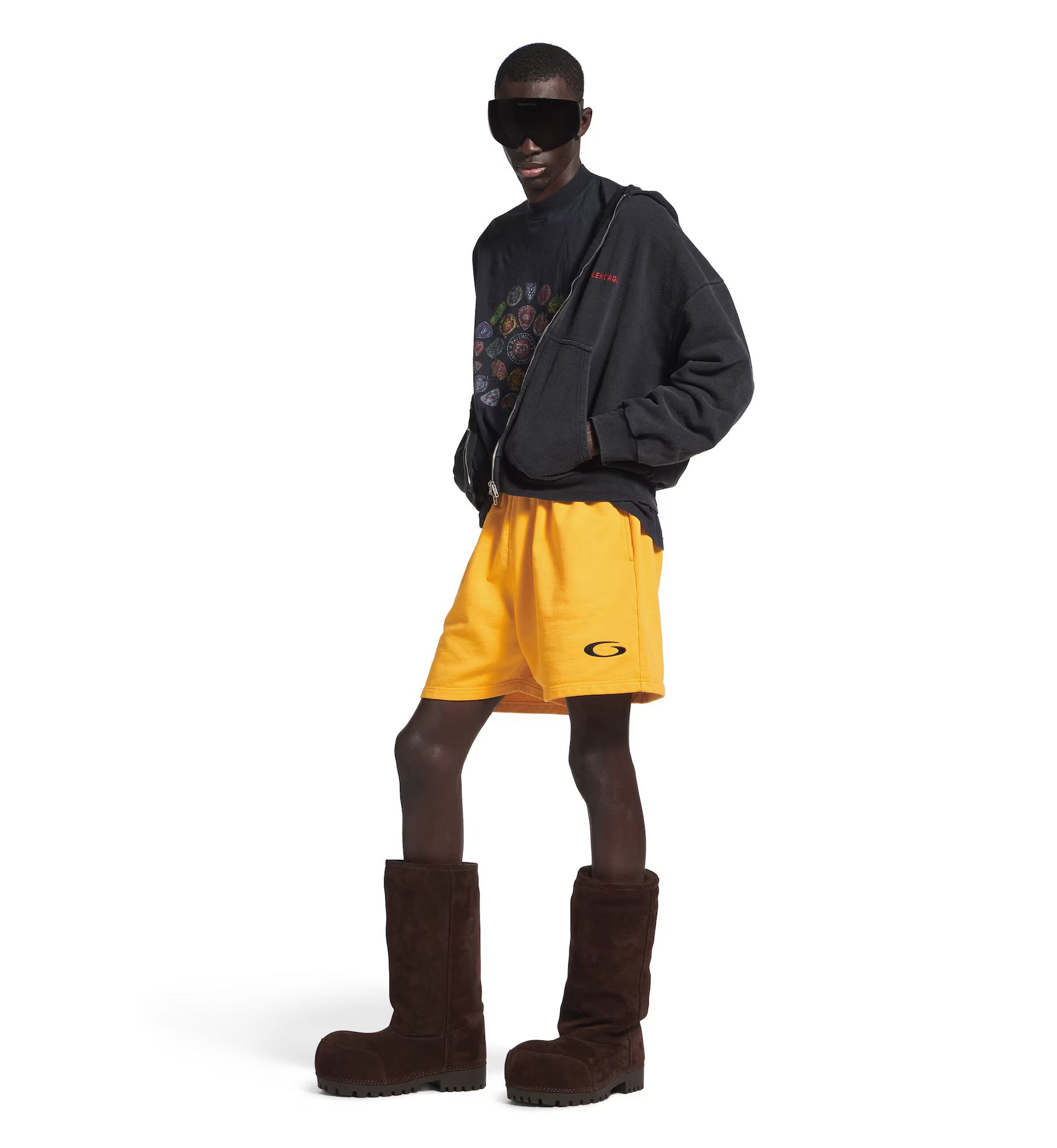 Men basketball Sweat Shorts in Deep Purple yellow