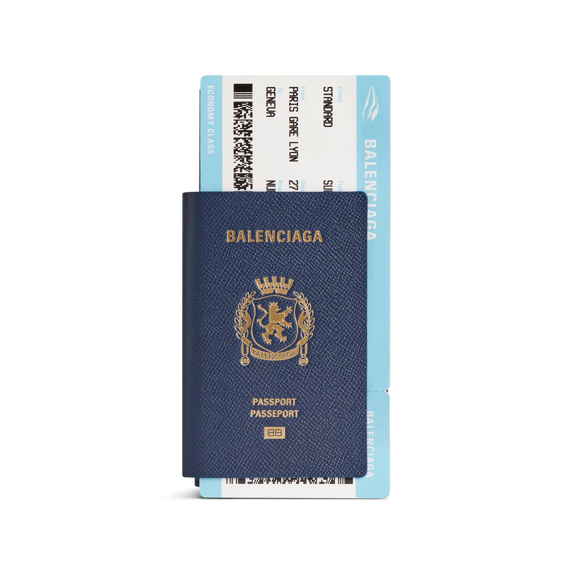 Men's Passport Long Wallet 1 Ticket in Passport Blue