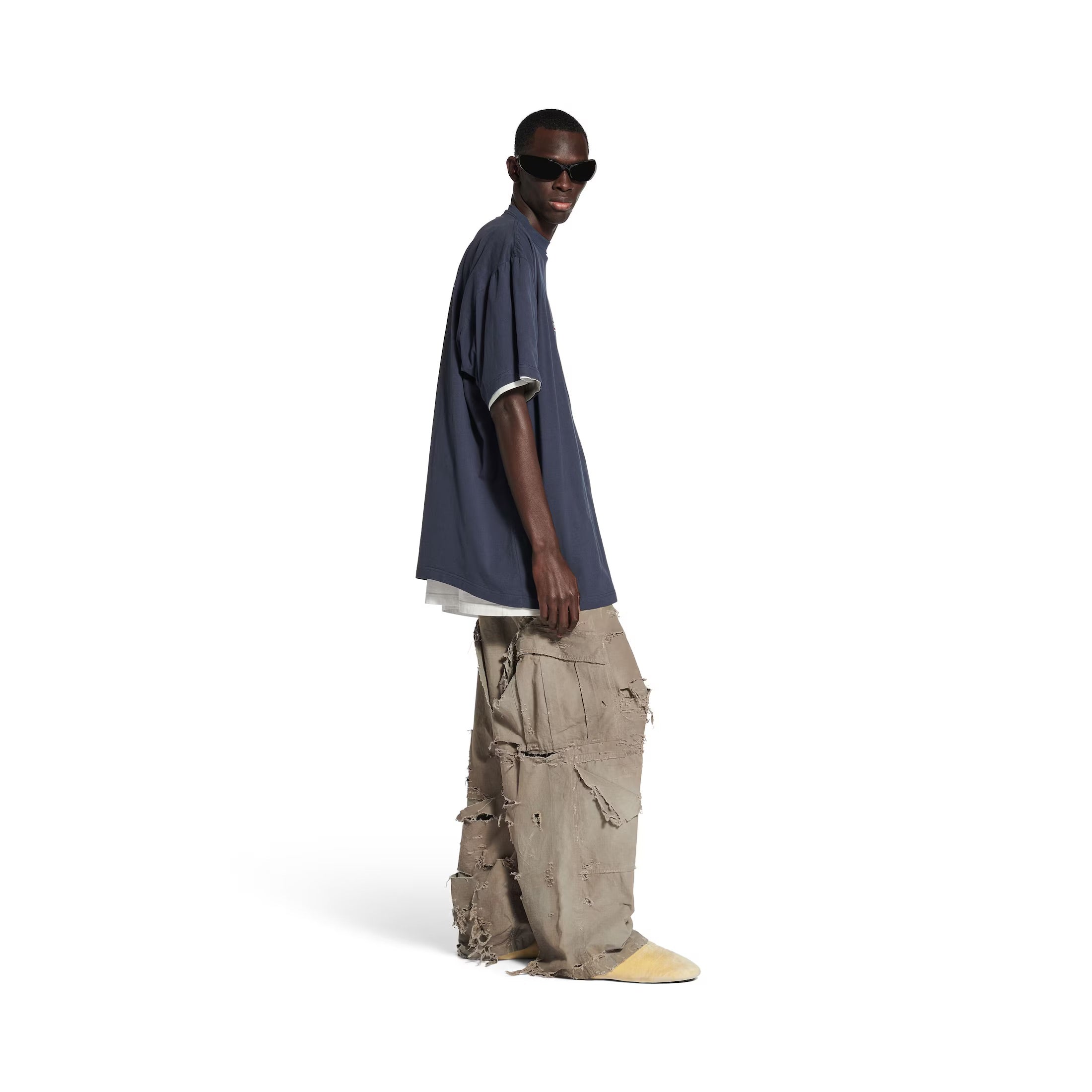 Political Campaign Double T-shirt in Navy/white/red