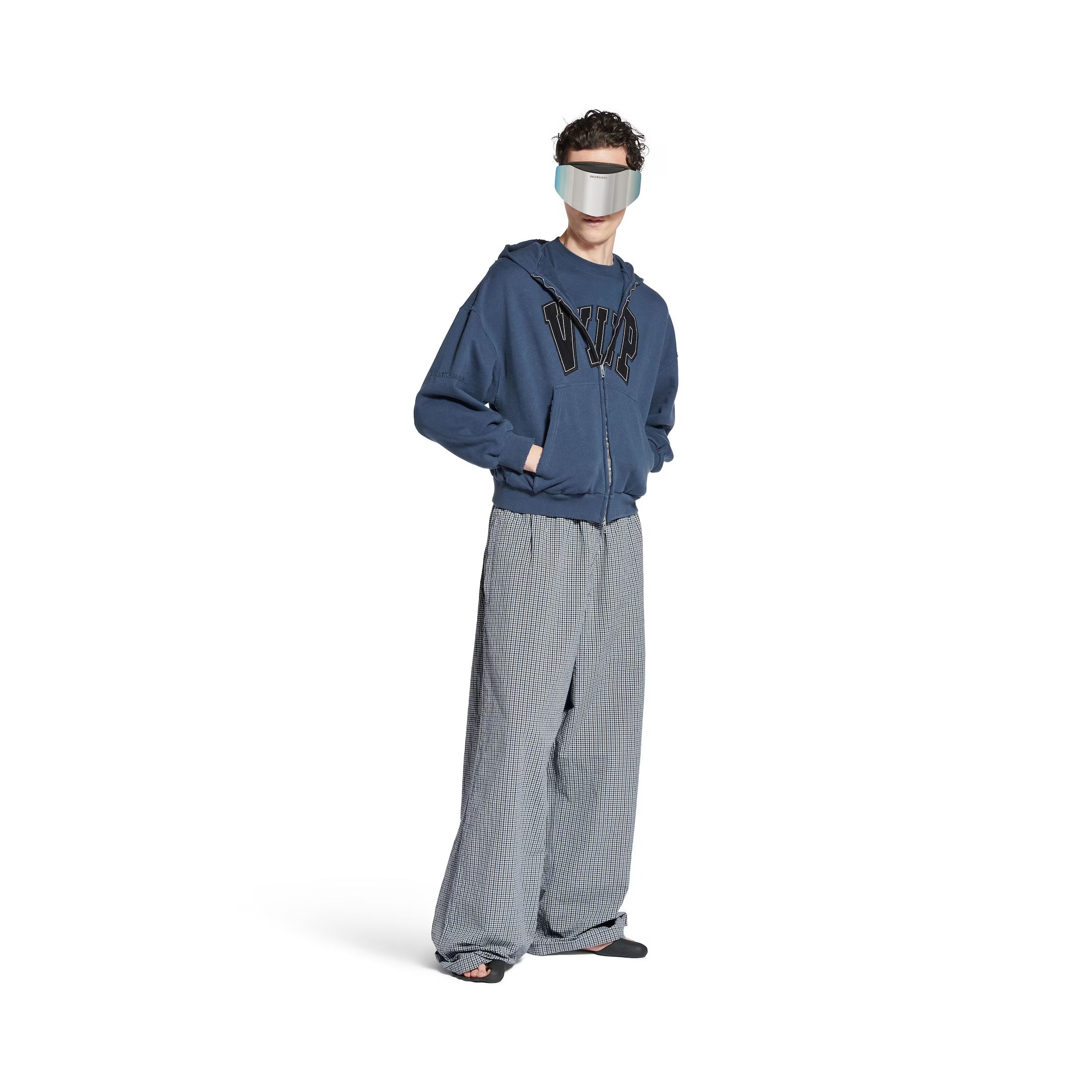 Tracksuit Pants in Blue/beige