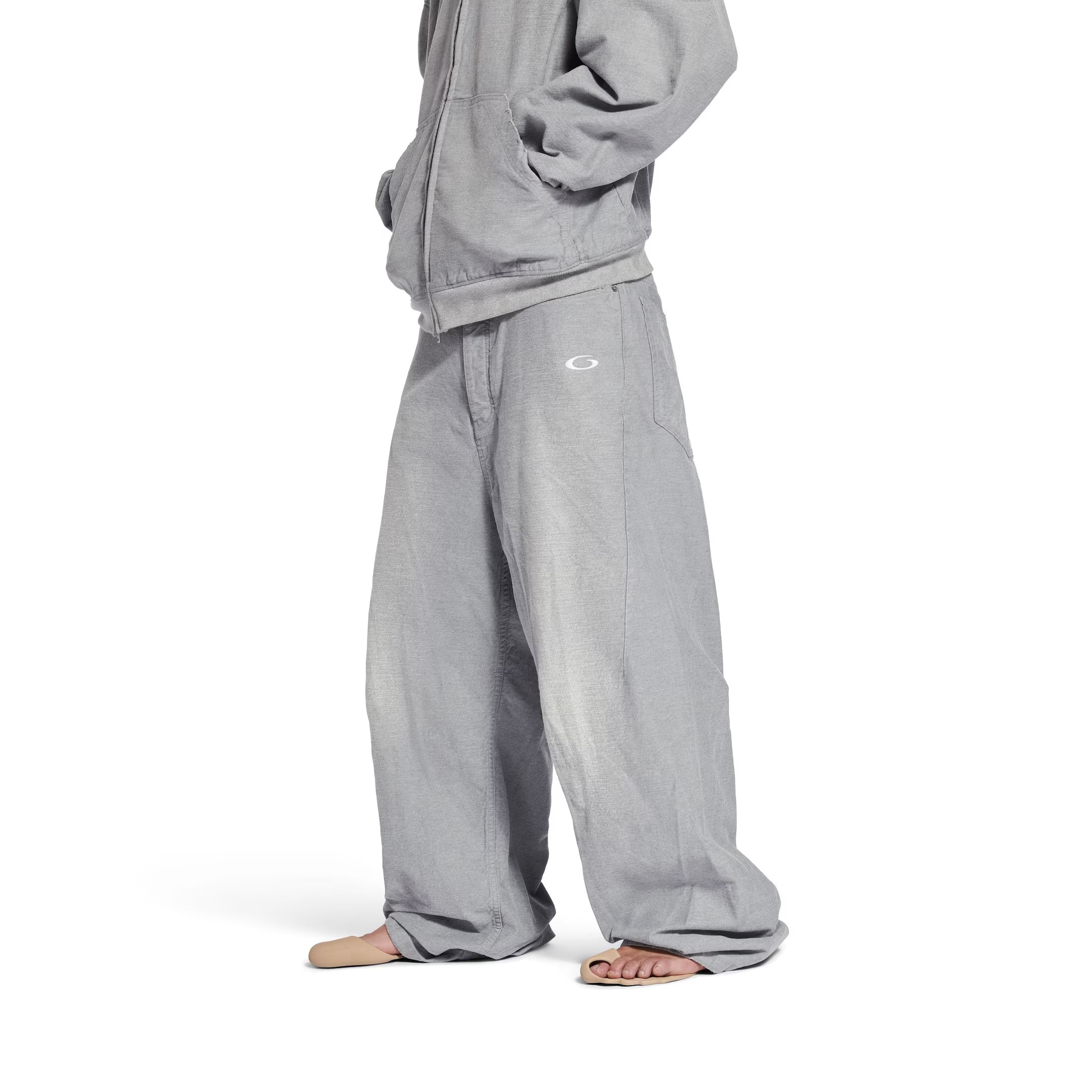 Trompe L'oeil Sweatpants in Heather Grey
