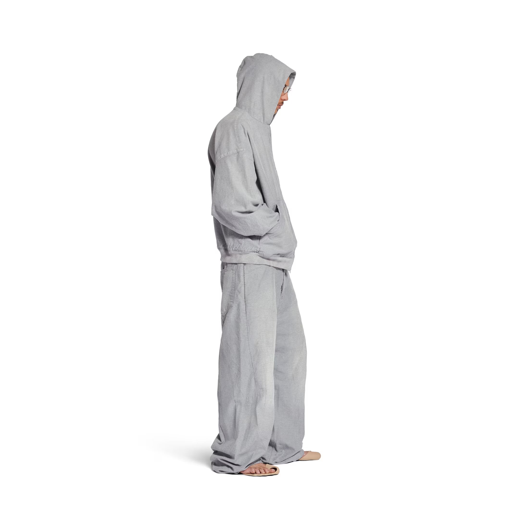 Trompe L'oeil Sweatpants in Heather Grey
