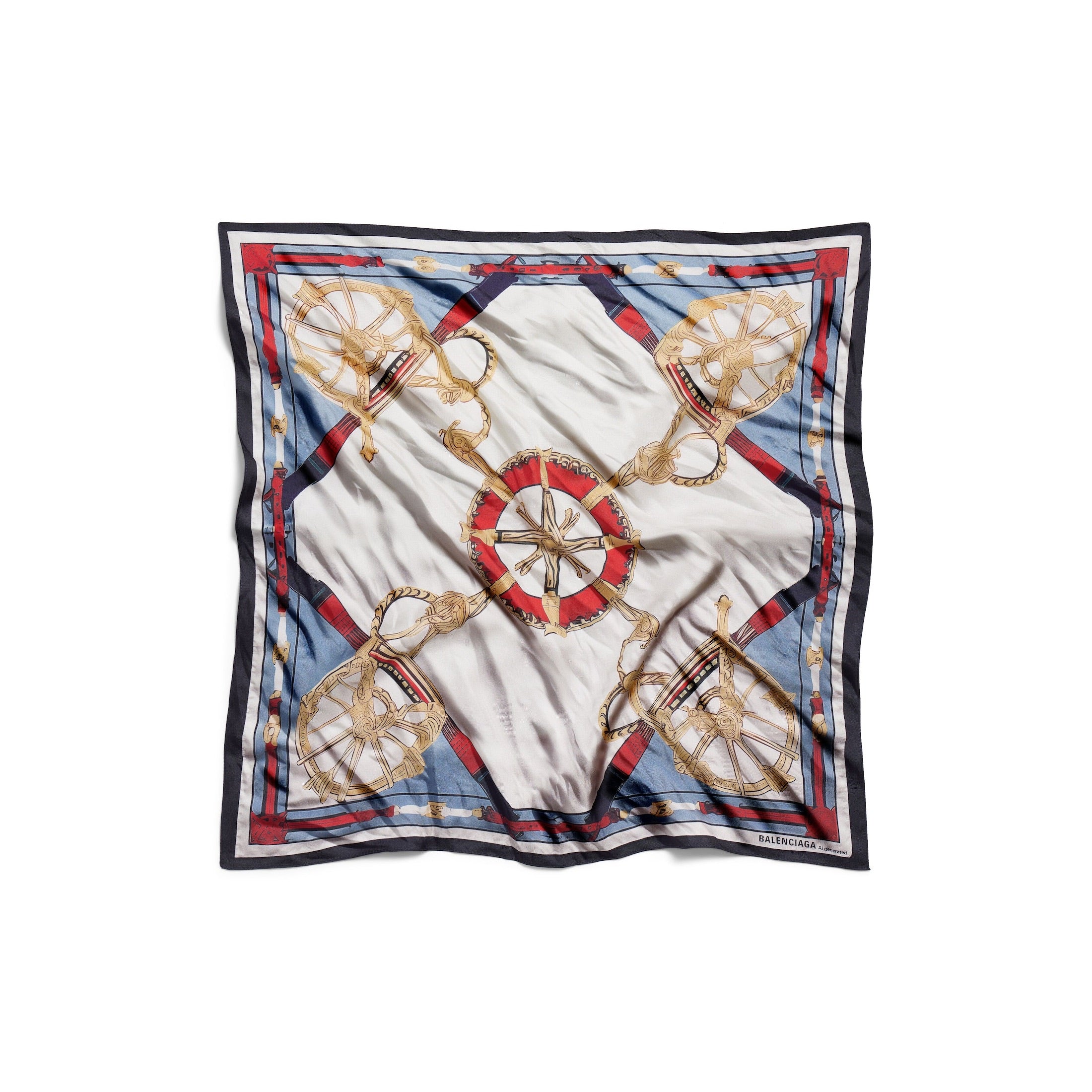 Women's Ai Scarf in Beige/light Blue