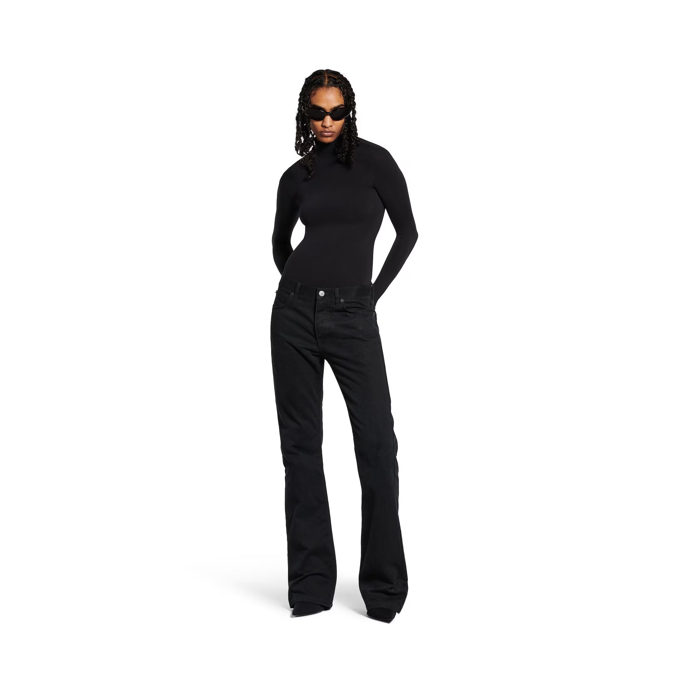 Women's Straight Fit Pants in Black