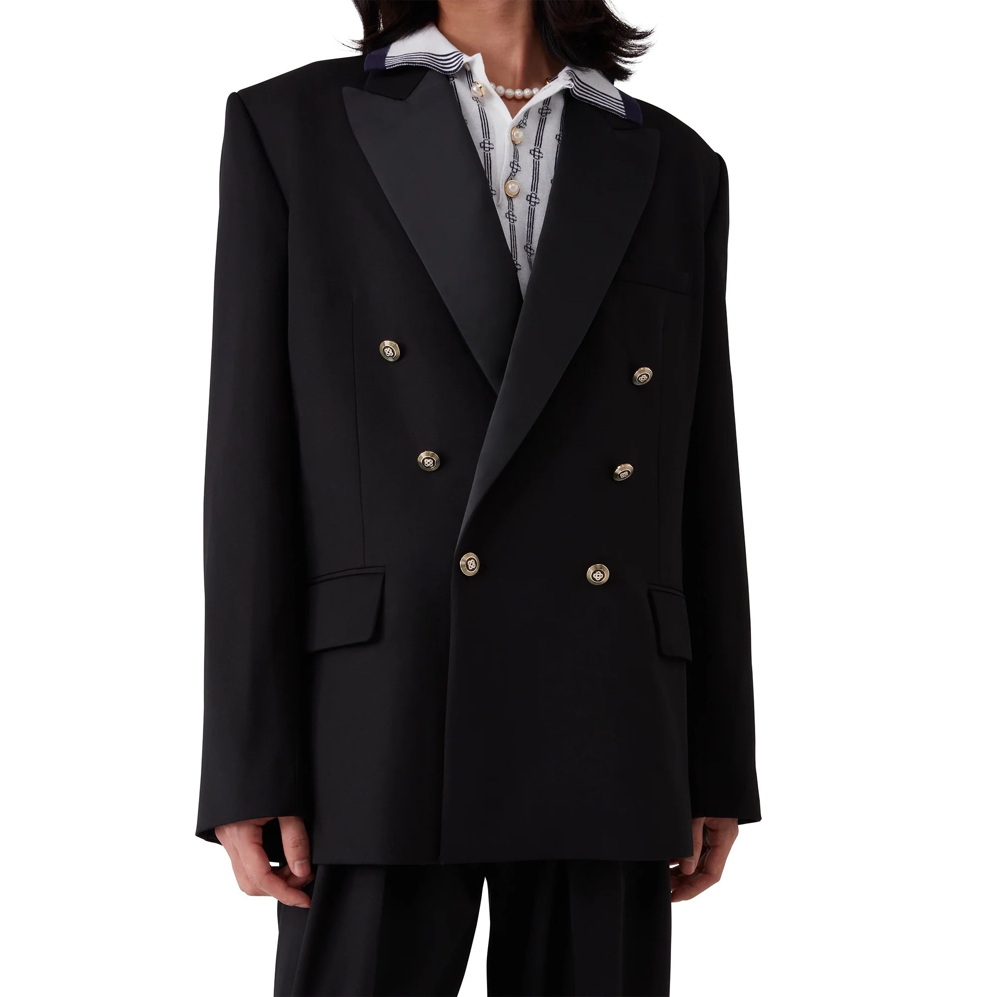 Wool Double Breasted Blazer